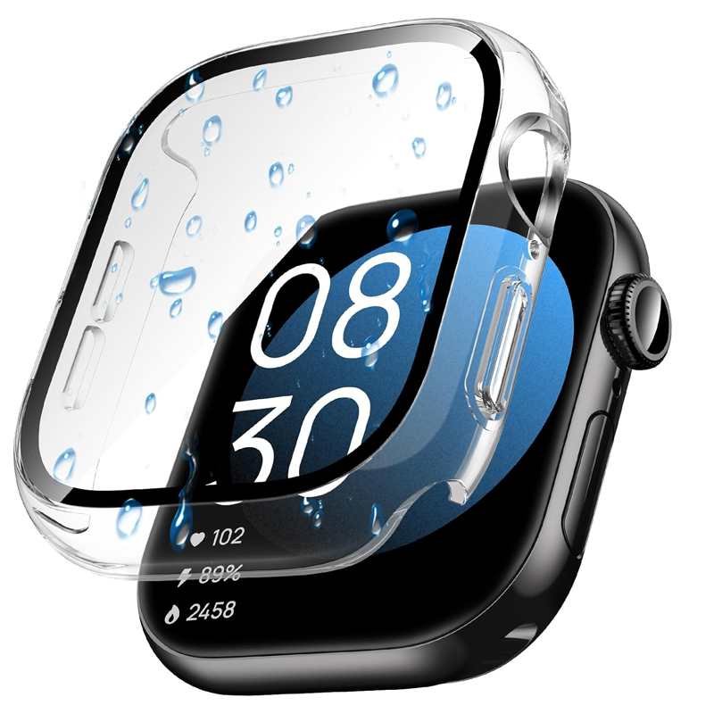 Smartwatch Band Accessories - Glass+Case For Apple Watch 44mm 40mm
