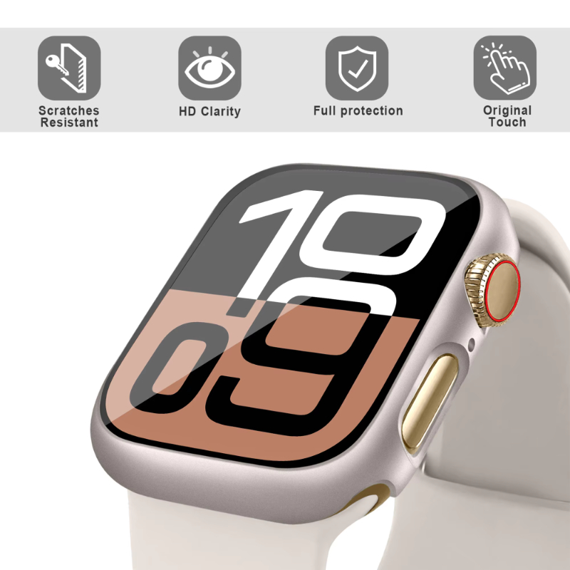 Tempered Glass+Case For Apple  - Smartwatch Band Accessories recension och pris