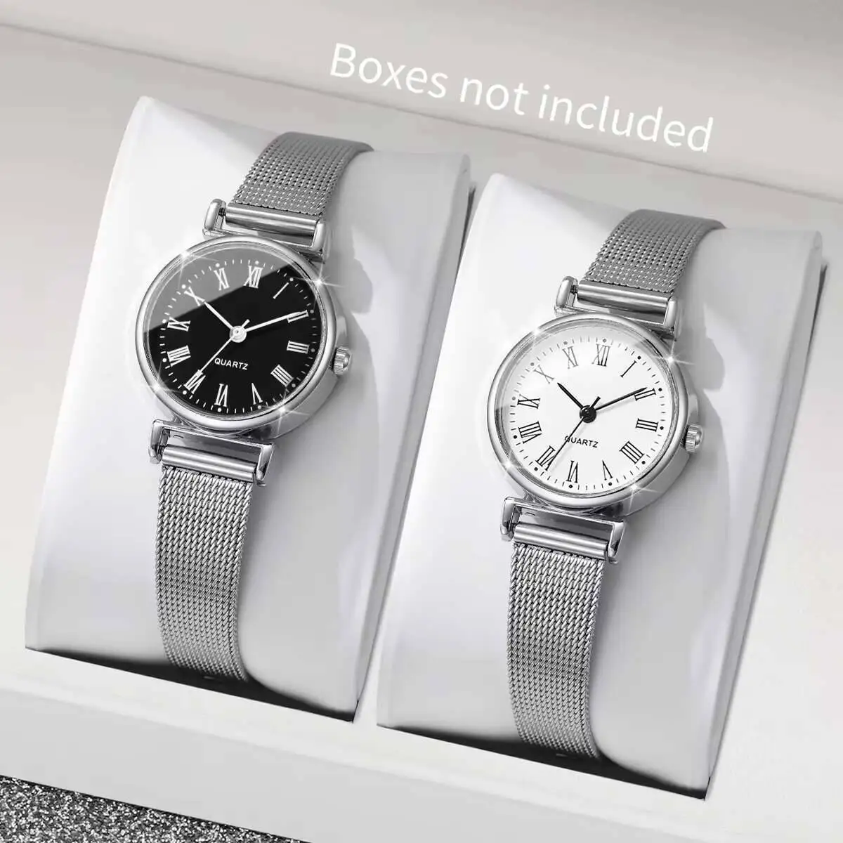 1/2PCS Fashion Women Watches C - Stainless Mesh Band recension och pris