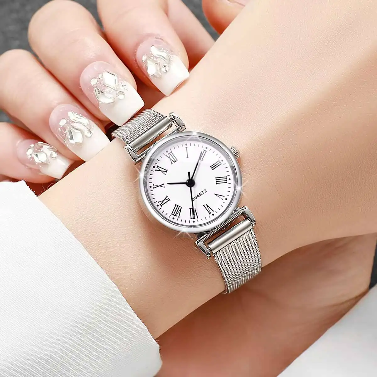 1/2PCS Fashion Women Watches C - Stainless Mesh Band recension och pris