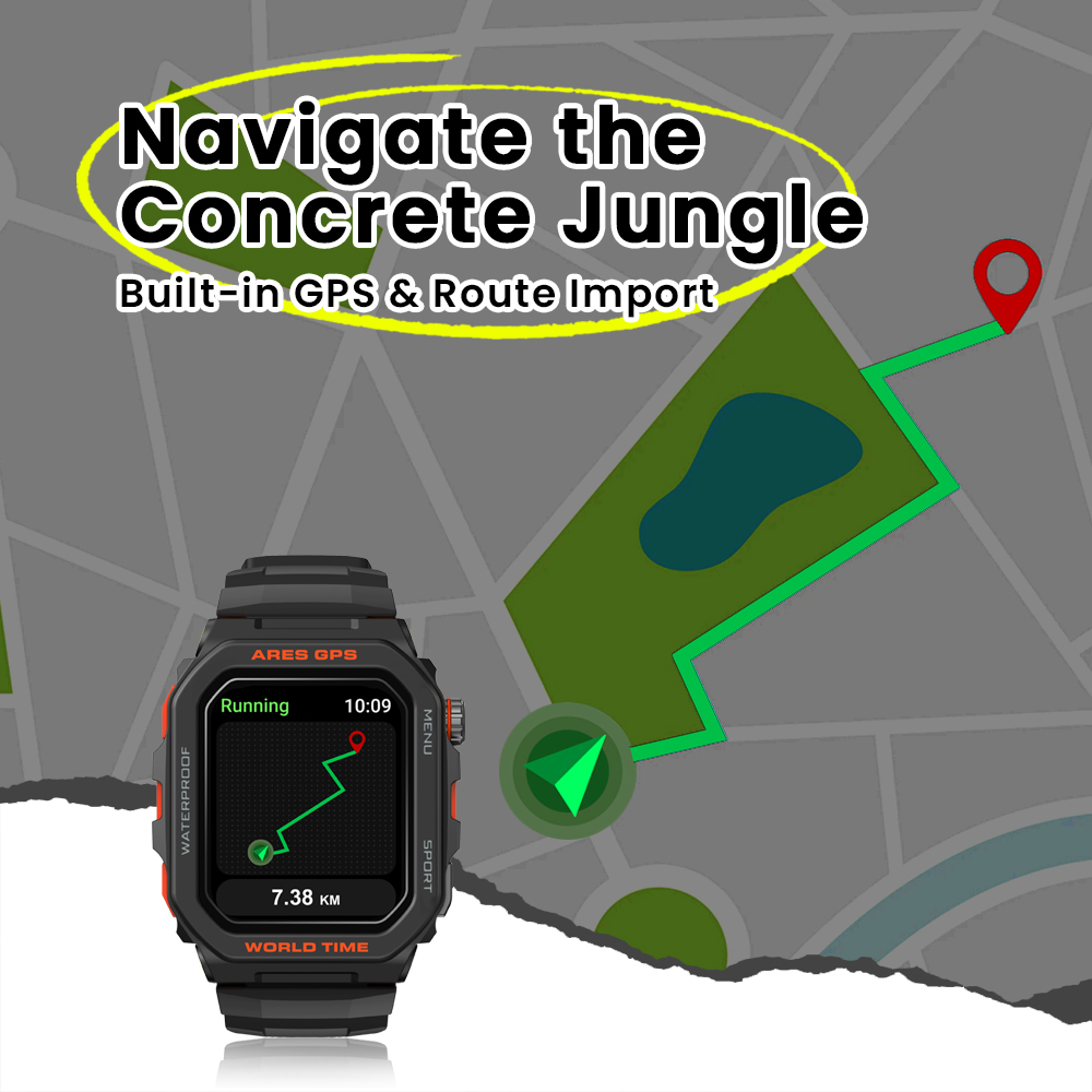 New Zeblaze Ares GPS Smart Wat - Smartwatch Faces recension och pris