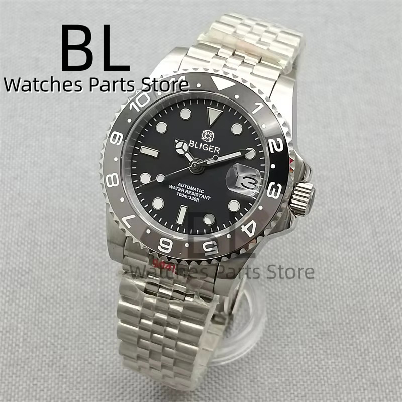 BLIGER 40mm Men's Watch NH35 A - Ceramic Link Bracelet recension och pris