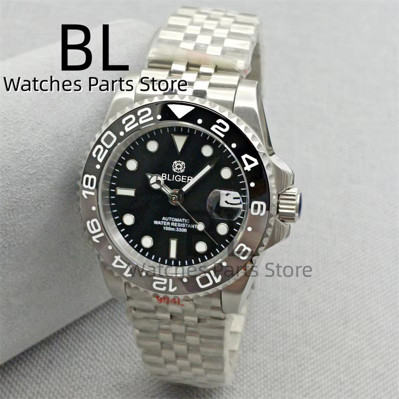 BLIGER 40mm Men's Watch NH35 A - Ceramic Link Bracelet recension och pris