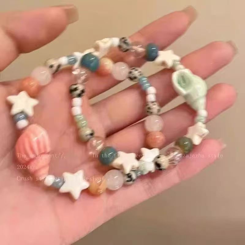 Vacation Style Conch & Star Ce - Ceramic Link Bracelet recension och pris
