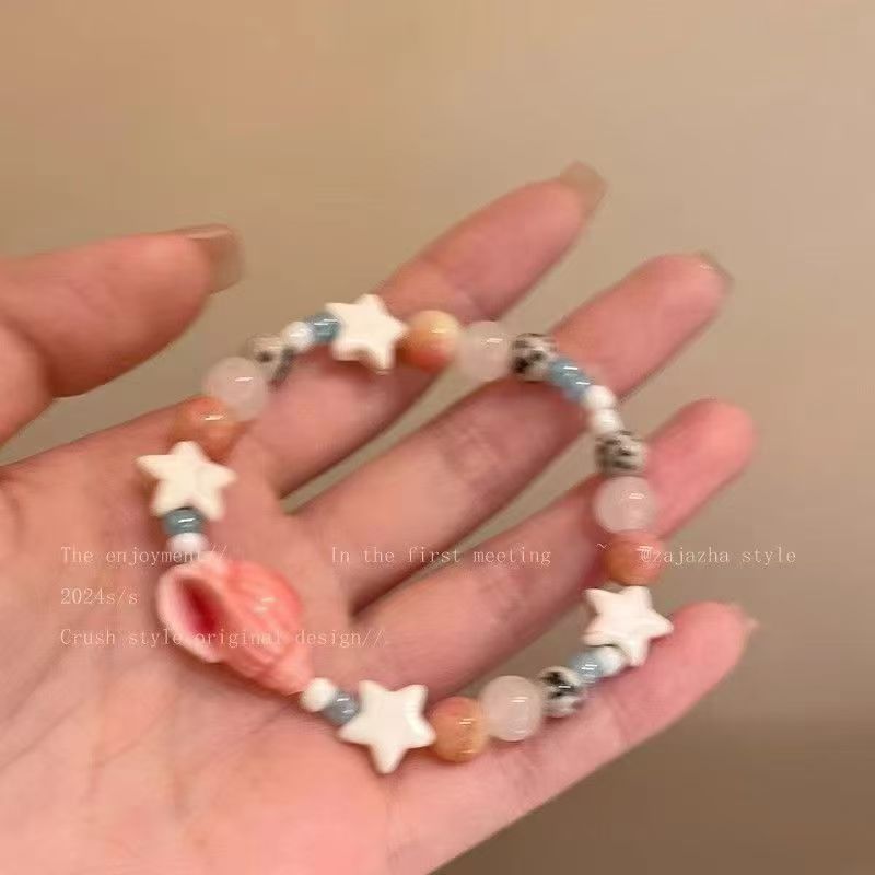Vacation Style Conch & Star Ce - Ceramic Link Bracelet recension och pris