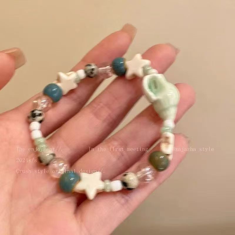 Vacation Style Conch & Star Ce - Ceramic Link Bracelet recension och pris