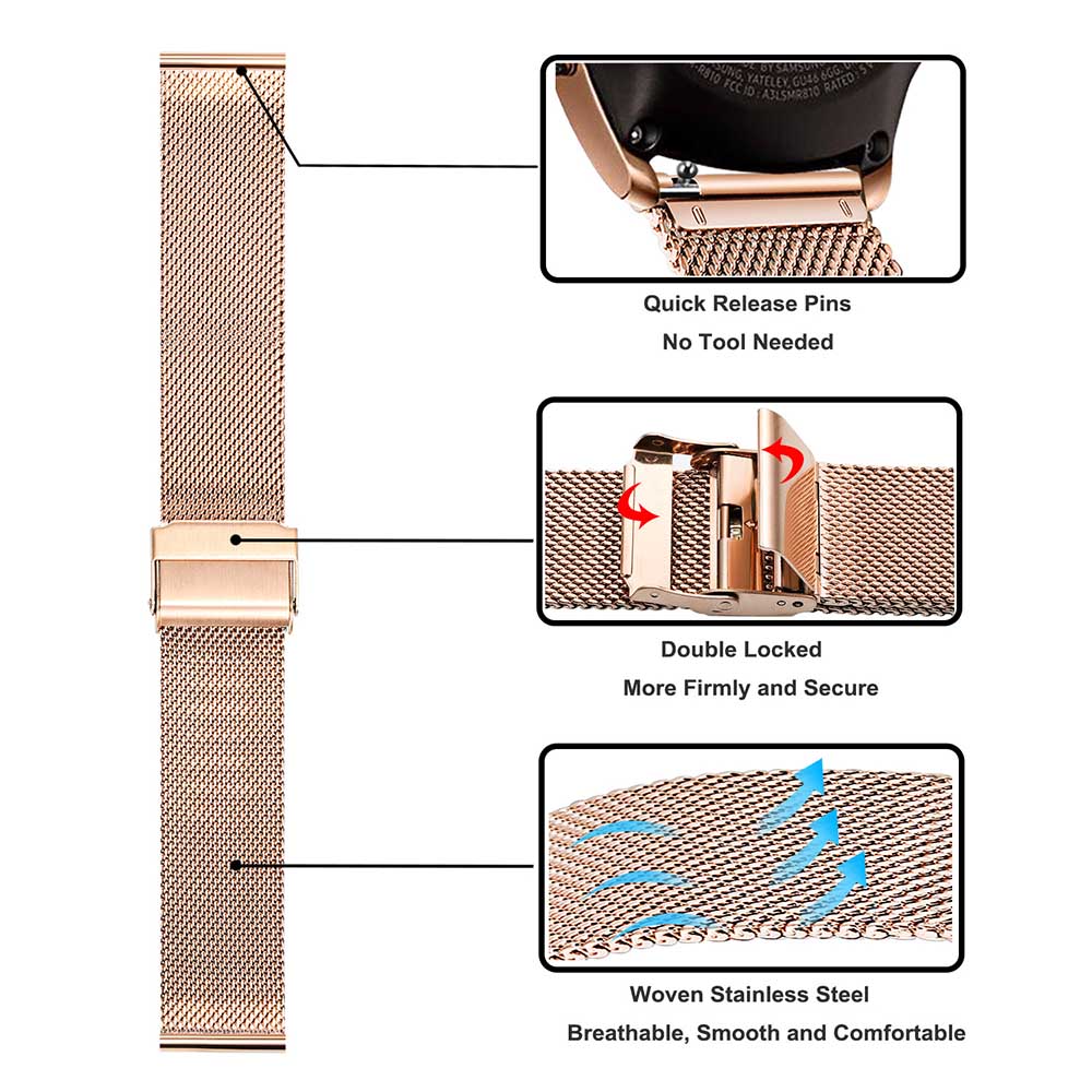 Metal Strap For Samsung Galaxy - Stainless Mesh Band recension och pris