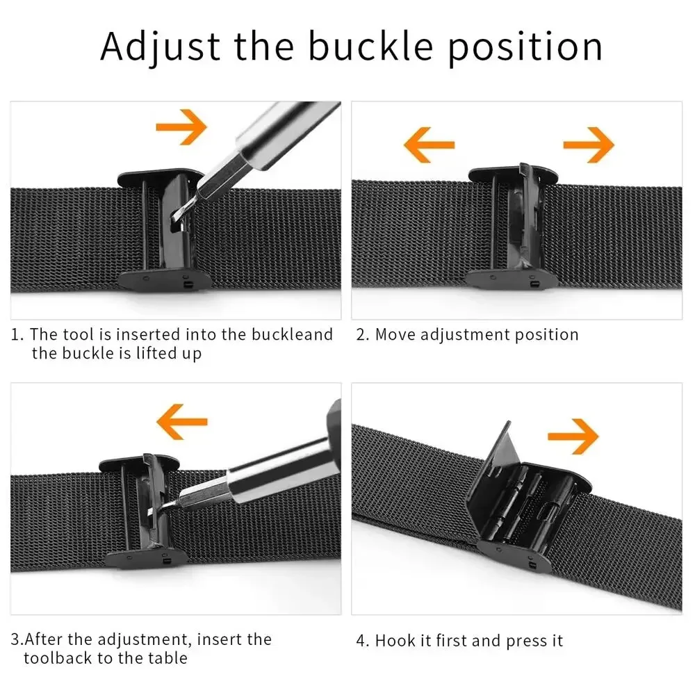 Metal Bands for Honor Watch 4  - Stainless Mesh Band recension och pris