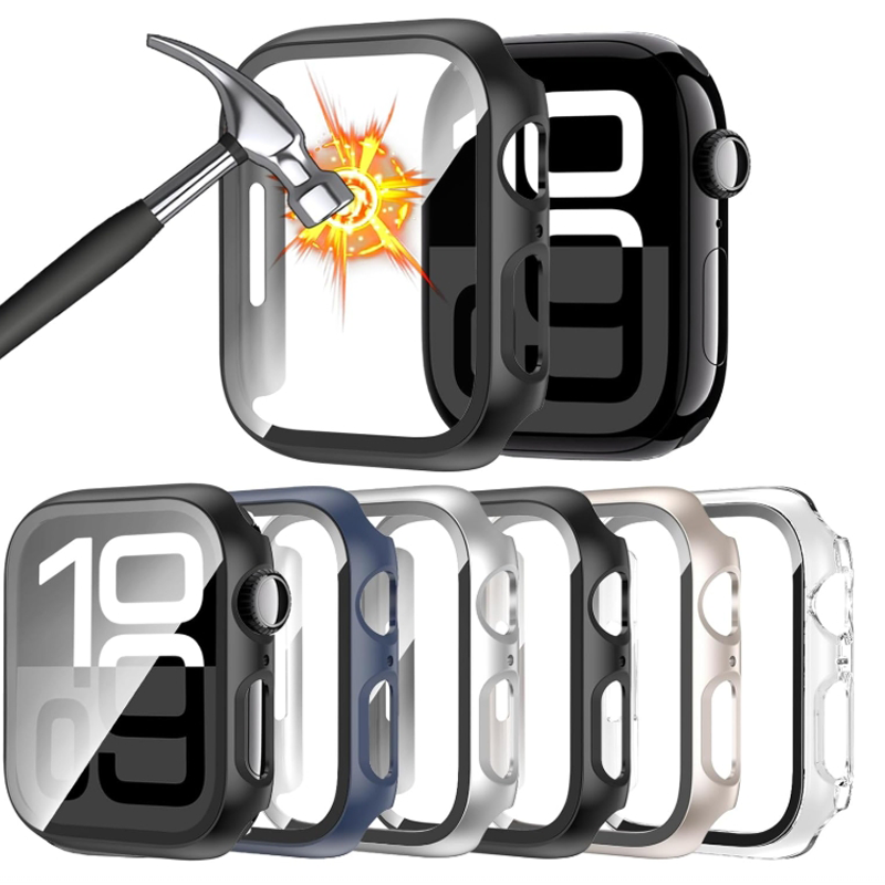 Glass+Case For Apple Watch 44m - Smartwatch Band Accessories recension och pris