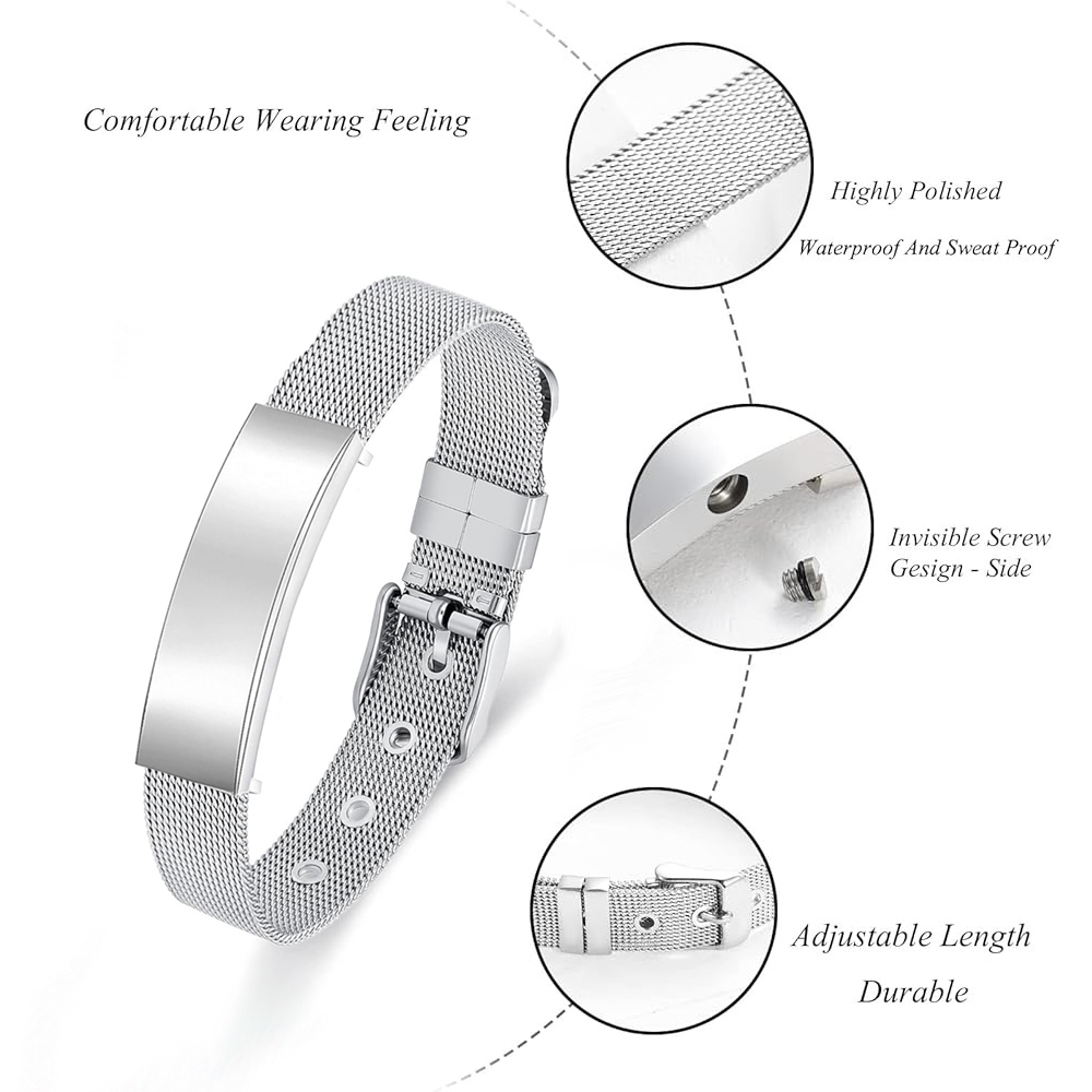 Cremation Jewelry Urn Bracelet - Stainless Mesh Band recension och pris