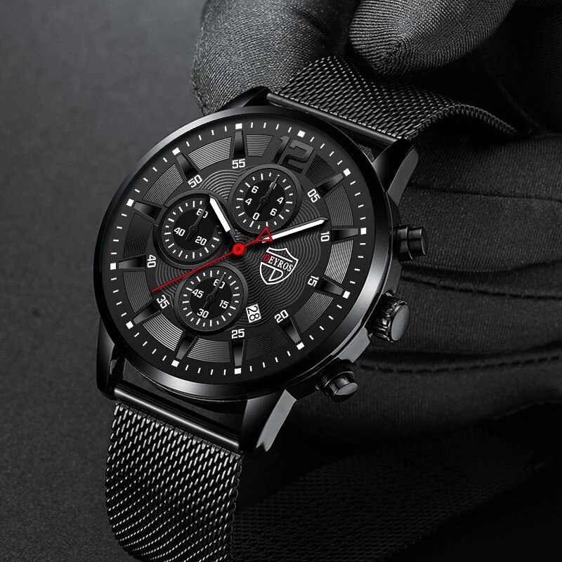 DEYROS Mens Fashion Minimalist - Stainless Mesh Band recension och pris