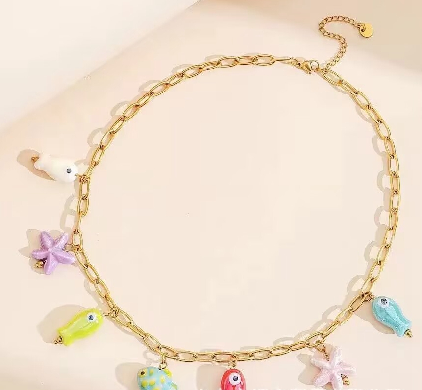 5Pcs New Summer Colorful Ename - Ceramic Link Bracelet recension och pris