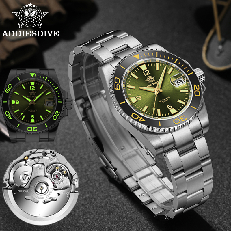ADDIESDIVE AD2085 Man Diving W - Ceramic Link Bracelet recension och pris