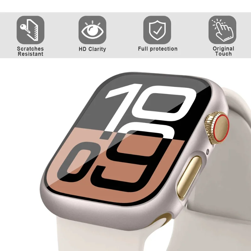 Glass + Case for Apple Watch 4 - Smartwatch Band Accessories recension och pris