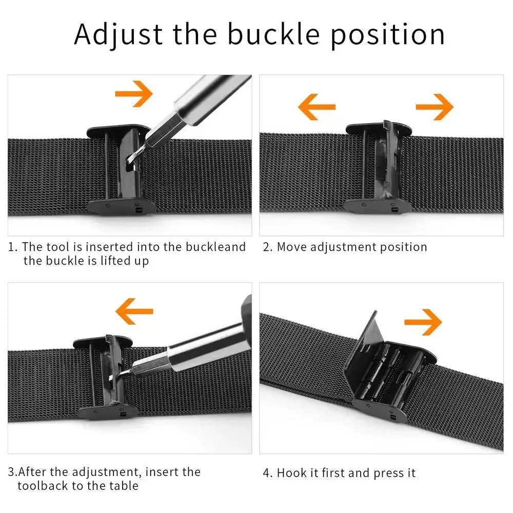 Metal Bands for Fitbit Versa 4 - Stainless Mesh Band recension och pris