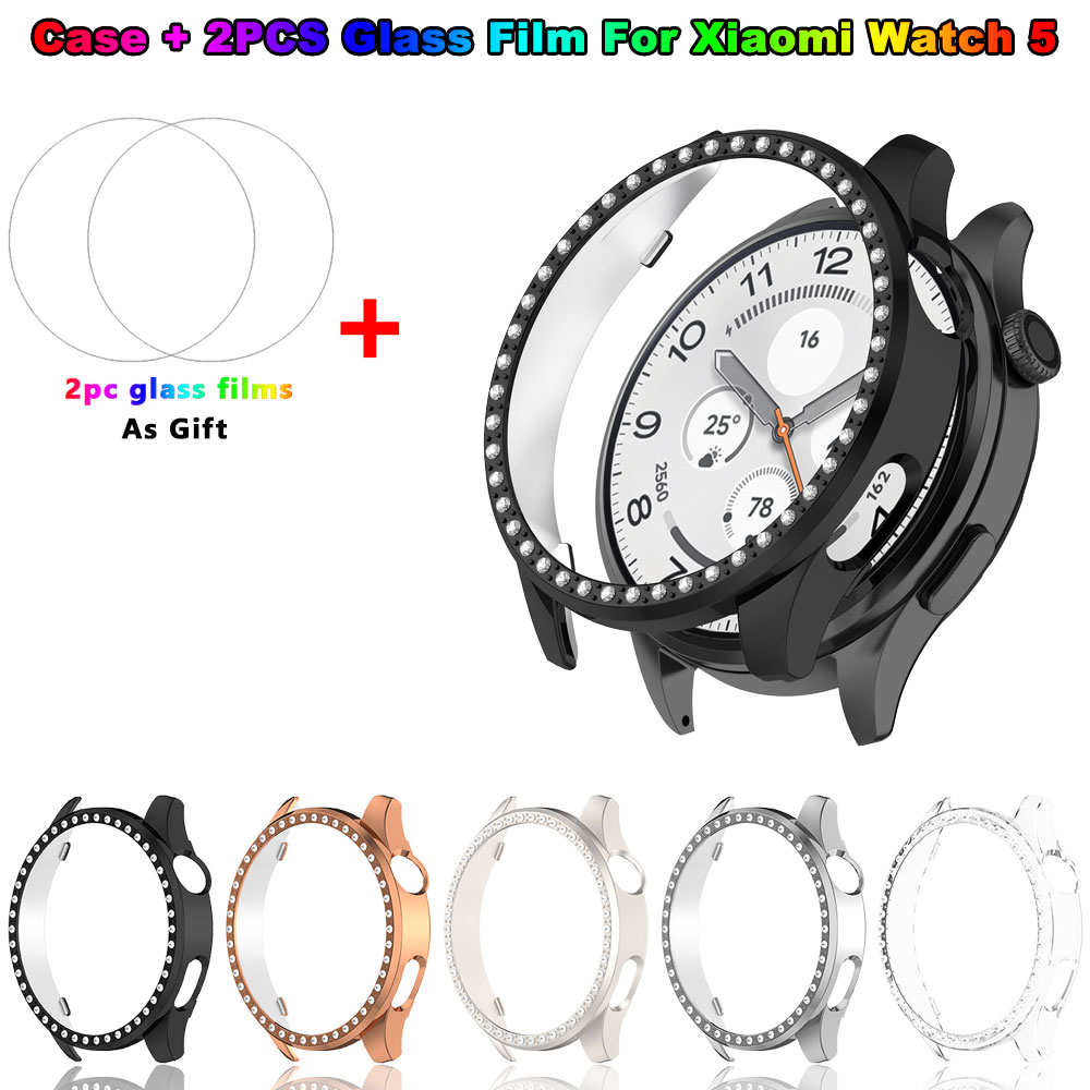 Bling PC Case + Glass Film For - Xiaomi Smartwatch Accessories recension och pris