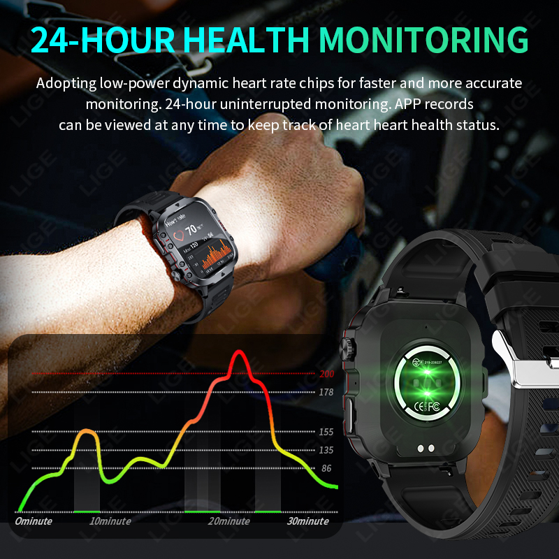 LIGE Outdoor Smart Watch Men 2 - Smartwatch Faces recension och pris