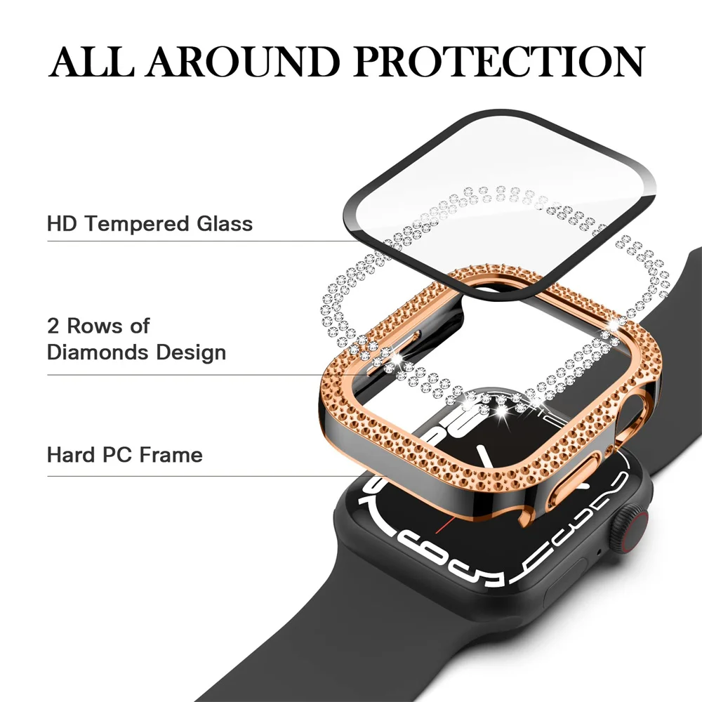 Diamond Cover For Apple watch  - Smartwatch Band Accessories recension och pris