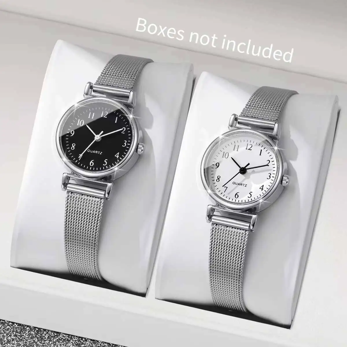 1/2PCS Fashion Women Watches S - Stainless Mesh Band recension och pris