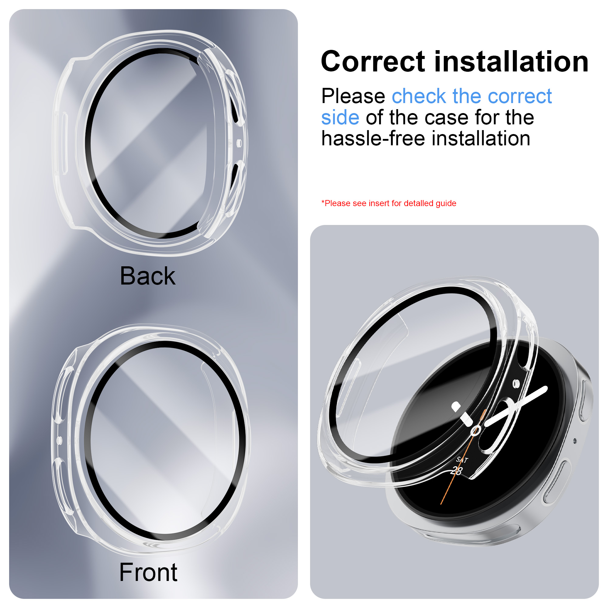 Tempered Glass+PC Case For Sam - Smartwatch Band Accessories recension och pris