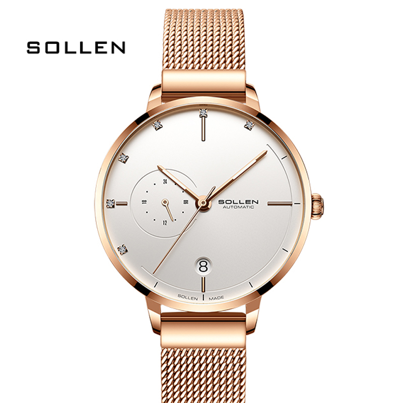 SOLLEN-Automatic Mechanical Wa - Stainless Mesh Band recension och pris