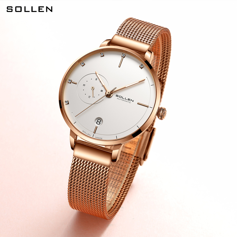 SOLLEN-Automatic Mechanical Wa - Stainless Mesh Band recension och pris