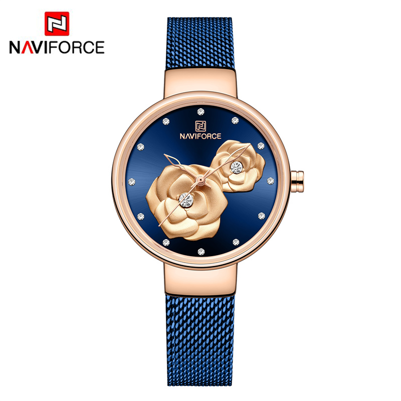 NAVIFORCE Luxury Women's Watch - Stainless Mesh Band recension och pris
