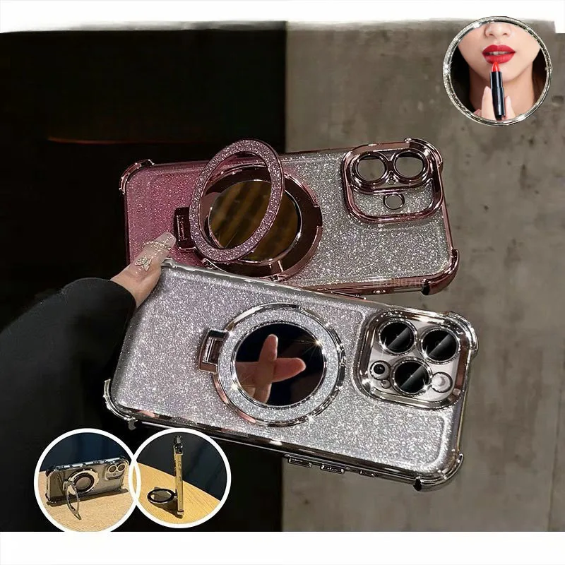Glitter Mirror Holder Case For - Vivo Y28 recension och pris